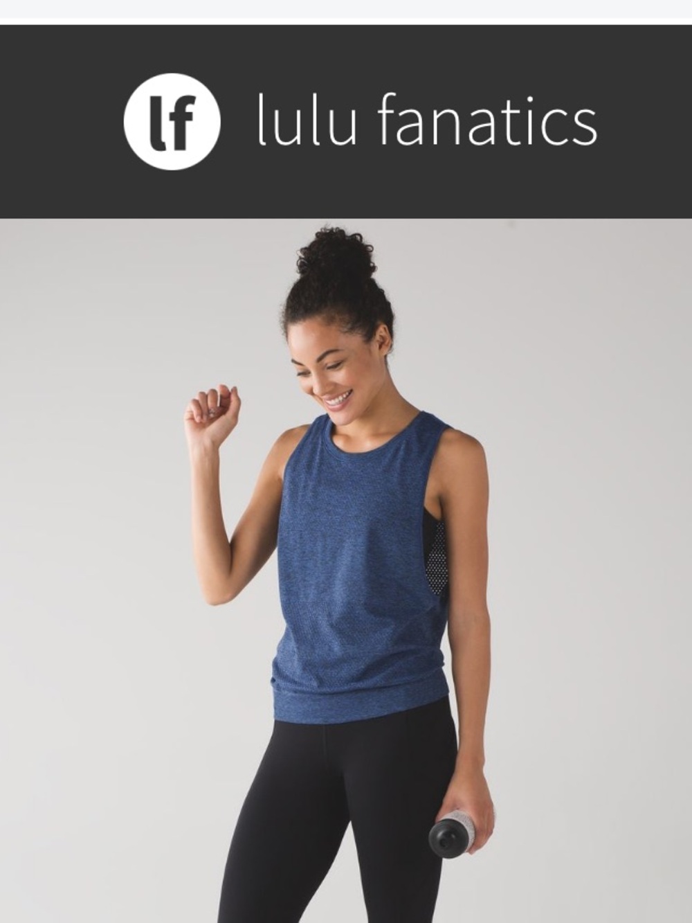 Lululemon Swiftly Tech Relaxed Fit Breeze By Muscle Tank 4 Cerulean Blue Black